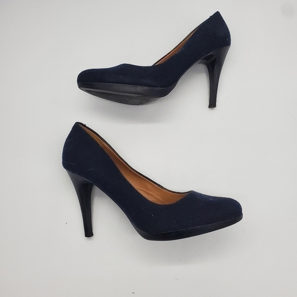 Nine West Wise Up Heels Women Size 8.5M Shoes Navy Blue - Picture 13 of 13